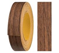 Haggiy Bande de chant melamine autocollante - 18 mm x 5 m - Rebord pour planches d'etagères/panneaux en bois (noyer macchiato) - Maintien sûr sans repassage