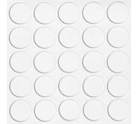 haggiy Cache-vis Autocollants pour Meubles - Cache-vis - Cache pour vis et Trous de perçage - Capuchons de Protection pour Meubles - Ø14 mm - 25 pièces - Enduit pour Meubles (Blanc Brillant)