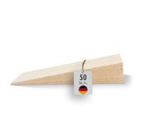 haggiy Cale en bois dur - Set de cales en bois - Cales en hêtre naturel - Butoir de porte - Idéal pour les meubles, le montage, le bricolage - (LxlxH) 65x20x12 mm - 50 pcs.