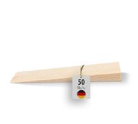 haggiy Cale en bois dur - Set de cales en bois - Cales en hêtre naturel - Butoir de porte - Idéal pour les meubles, le montage, le bricolage - (LxlxH) 65x20x6 mm - 50 pcs.