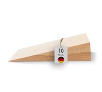 haggiy Cale en bois dur - Set de cales en bois - Cales en hêtre naturel - Butoir de porte - Idéal pour les meubles, le montage, le bricolage - (LxLxH) 100 x 40 x 25 mm (10 Pcs.)