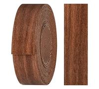 haggiy Chant en mélamine avec colle thermofusible, 21 mm x 5 m | Chant à repasser pour étagères et panneaux | Bande de chant - Décor : noyer véritable