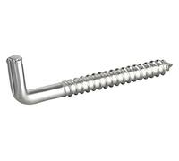 haggiy Crochet à visser droit avec fente | 25 pièces | Vis à crochet électro-galvanisé | Crochet mural | Crochet tournant | Haute capacité de charge | 5,8 x 65 mm