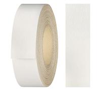 haggiy Rebord adhésif en mélamine avec colle thermofusible, 21 mm x 5 m, transfert thermocollant pour étagères et panneaux, ruban de bord, décor : structure blanche