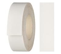 haggiy Ruban adhésif pour bords en mélamine avec adhésif thermofusible, 21 mm x 5 m, ruban adhésif thermocollant pour étagères et panneaux, décoration : blanc lisse