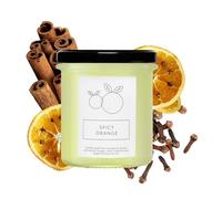 Hagi Spicy Orange Bougie parfumée | Parfum relaxant et somnolent | Bougies parfumées en verre | Durée de combustion environ 75 heures | Végétalien | Cire de soja bio