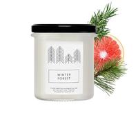 Hagi Winter Forest Bougie Parfumée en Verre, Parfum arbre de Noël, Durée de Combustion 75 heures, Huile de Sapin et de pin, Cire de Soja écologique