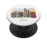 Hagia Sophia, Bosphore & Balat - Turquie Vacances Istanbul PopSockets PopGrip Adhésif