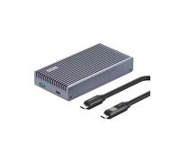 Hagi oîtier SSD M.2 NVMe USB4 40Gbps Câble Écran LED PCIe 3.0x4 Alu