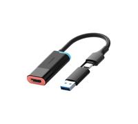 Hagi arte d'Acquisition Vidéo 2K, HDMI vers USB-C, 100W PD | Ralenti fluide jusqu'à 240 images/seconde, compatible Meta Quest 3/2/Pro et Xbox Series X pour capturer vos meilleurs moments