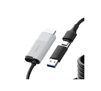 Hagibis Carte de Capture vidéo USB 3.0 avec 100 W PD, câble HDMI vers USB A/USB C 1080p @ 60 fps YUY2 MJPEG MS2130 pour Quest 3 VR Switch PS4/5 Diffusion en Direct, Jeux, Streaming, enregistreur