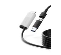 Hagibis Carte de Capture Vidéo USB 3.0 avec 100W PD | Câble HDMI vers USB A/C | 1080P@60fps YUY2/MJPEG MS2130 | Boîtier d’Acquisition pour Meta Quest 3, Switch, PS5, VR, Streaming et Enregistrement