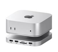 Hagibis Hub & Support Mac Mini M4 avec boîtier SSD, Station d’Accueil USB-C 3-en-1 avec boîtier SSD M.2 NVMe, USB 3.2 Gen2 10 Gbps, SD 4.0, TF 4.0, Alimentation 5V/2A pour M4 Pro (MC60)