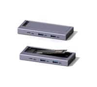 Hagibis Hub USB-C avec Boîtier SSD M.2, Couvercle Aimanté, 10 Gbit/s | Hub USB-C avec boîtier SSD M.2 : couvercle aimanté pour changer de disque, transfert 10 Gbit/s USB 3.1