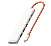 Hagibis Hub USB-C, répartiteur USB C multiport 5 en 1 ultra fin avec dissipation de la chaleur avec USB 3.0 x 3, port USB-C 5 Gbit/s et alimentation 5 V/3 A pour ordinateurs portables MacBook, iPad