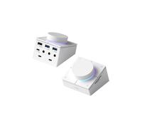 Hagibis Knob Hub USB C avec boutons de raccourci, station d'accueil RVB de type C avec USB-C 5 Gbit/s, 2 ports USB 3.0, prise jack 3,5 mm, SD/Micro SD3.0, USB 2.0 pour ordinateur portable MacBook