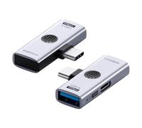 Hagibis Répartiteur USB-C avec Charge Rapide de 100 W et USB 3.2 10 Gbit/s, Adaptateur OTG 2 en 1 pour iPhone 16/15 Pro Max, iPad Pro, MacBook, Rog Ally, Steam Deck, Quest 3 2 (TUA08 USB + PD)