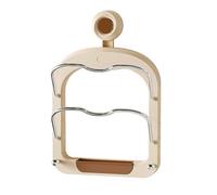 HAGJII 2 Niveaux Fixation Murale Porte Couvercle Avec Ventouses Support Couvercle Casserole Pour Porte D'armoire/Mur Pas Besoin De Percer Organiseur De Couvercle Multifonctionnel(Brown)