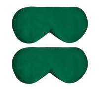 HAGJII 2 Pièces Masque De Nuit Soie 100% Soie De Mûrier, Légers Respirants Masque De Sommeil Pour Les Personnes Dormant Sur Le Côté, Cache Yeux Pour Hommes Et Femmes(Vert)
