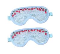 HAGJII 2 Pièces Masque Yeux Froid De Gel PVC, Compresses Froides Et Chaudes Pour La Fatigue Oculaire, Les Démangeaisons Oculaires, Les Maux De Tête, Les Cernes Masque Froid Yeux(Bleu)