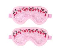 HAGJII 2 Pièces Masque Yeux Froid De Gel PVC, Compresses Froides Et Chaudes Pour La Fatigue Oculaire, Les Démangeaisons Oculaires, Les Maux De Tête, Les Cernes Masque Froid Yeux(Pink)
