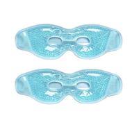 HAGJII 2 Pièces Masque Yeux Froid En Gel Avec Ouvertures Pour Les Yeux, Réutilisable Masque Froid Yeux Avec Compresse Chaude Et Froide Masque De Sommeil Pour Yeux Gonflés(Bleu,Light colored beads)
