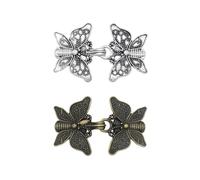 HAGJII 2 Pièces Pinces à Cardiga Pour Style Rétro Pinces à Pull Amovible, Métal Clips De Pull Décoration Pour Serre-Taille Shawl Clip Vintage Cinch Clip Pour Cardigan Châle