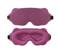 HAGJII 3D Cache Yeux Pour Les Personnes Dormant Sur Le Côté, Bloque La Lumière Masque De Sommeil Avec Sangle Réglable, Masque De Nuit Doux Et Confortable Pour Les Voyages(Rouge)