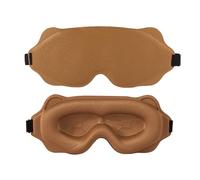 HAGJII 3D Cache Yeux Pour Les Personnes Dormant Sur Le Côté, Bloque La Lumière Masque De Sommeil Avec Sangle Réglable, Masque De Nuit Doux Et Confortable Pour Les Voyages(Brown)