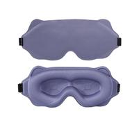 HAGJII 3D Cache Yeux Pour Les Personnes Dormant Sur Le Côté, Bloque La Lumière Masque De Sommeil Avec Sangle Réglable, Masque De Nuit Doux Et Confortable Pour Les Voyages(Purple)