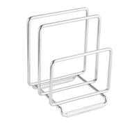 HAGJII Acier Inoxydable 304 Porte Couvercle Support De Rangement Pour Plan De Travail Support Couvercle Casserole Pour Armoire Organiseur De Couvercle(C)