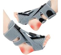 HAGJII Attelle De Nuit Pour Fasciite Plantaire Pour Dormir Hommes Et Femmes Attelle Réglable Attelle Pied Pour Tendinite Tendon Achille Et Soulagement De La Douleur Au Talon(Gray)