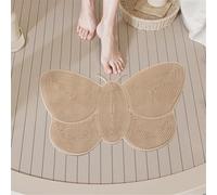 HAGJII Brosse Pieds Douche Avec Antidérapant Fixation Murale Ventouses Pour Exfolier Et Les Peaux Mortes Laveur De Pieds De Douche Brosse Nettoyante Pour Les Pieds(Khaki)
