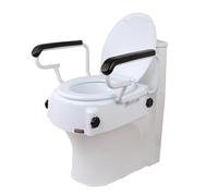 HAGJII Cadre Toilette Sécurisé Pour Seniors Hauteur Réglable 2 En 1 Rehausseur WC Poignées De Toilettes Pour Personnes âgées Et Handicapées, Robuste Rehausseur WC