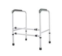 HAGJII Cadre Toilette Sécurisé Pour Toilettes Pour Personnes âgées Barre D'appui WC Réglable En Hauteur Poignées Antidérapantes Cadre De Sécurité Pour Toilettes(Small foot pads)