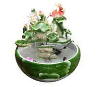 HAGJII Céramique Fontaine D'interieur Boule Roulante Fontaine en Cascade Décoration De Bureau à Domicile Fontaine De Table pour L'élevage De Poissons dans l'eau(L,A)