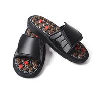 HAGJII Chaussons D'acupression Arthrite Douleur Au Talon Pantoufles De Massage, Chaussures De Réflexologie Sandales Tapis Thérapie Favorisant La Circulation Sanguine(Brown,36-37 EU)