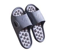 HAGJII Chaussons D'acupression Semelle Antidérapante Pantoufles De Massage Sandales De Bain Réflexologie Masseur Soulagement De La Douleur Neuropathique Au Talon(40-41 EU,Gray)