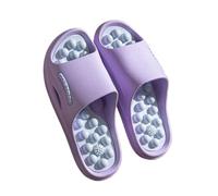 HAGJII Chaussons D'acupression Semelle Antidérapante Pantoufles De Massage Sandales De Bain Réflexologie Masseur Soulagement De La Douleur Neuropathique Au Talon(38-39 EU,Purple)