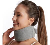 HAGJII Collier cervical Pour Dormir, Soulagement De La Douleur Mousse à Mémoire De Forme Minerve Avec Conception Respirante, Stabilise Les Vertèbres Soutien cervical(M,Gray A)