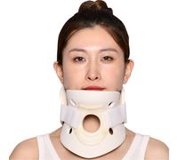 HAGJII Collier Cervical Pour Soulager Les Douleurs Cervicales Minerve Soutient Le Dispositif De Traction Cervicale Alignement De La Colonne Vertébrale, Réglable Soutien cervical(L,Blanc)