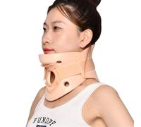 HAGJII Collier Cervical Pour Soulager Les Douleurs Cervicales Minerve Soutient Le Dispositif De Traction Cervicale Alignement De La Colonne Vertébrale, Réglable Soutien cervical(L,Apricot)