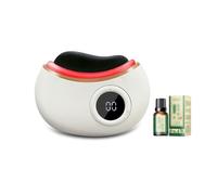 HAGJII Gua Sha Visage Avec Thérapie Par Lumière Led Appareil Anti Rides Visage Pour Raffermir La Peau Et Soulager Les Poches Appareil De Massage Pour Le Cou Et Le Visage(Black Bian Stone A)