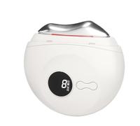 HAGJII Gua Sha Visage Et Appareil De Massage Corporel Avec Lumière Rouge, 9 Réglages De Température Et Vibration, Portable Appareil Anti Rides Visage Pour Les Jambes, Les Bras(Silver-plated)