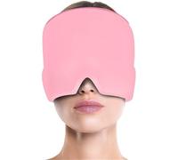 HAGJII Masque De Sommeil Bandeau Pour La Tête Avec Compresse Glacée En Hydrogel, Masque Yeux Froid Et Chauffant Pour Soulager Les Migraines, Réutilisable Masque Froid Yeux(Pink,420g)