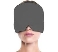 HAGJII Masque De Sommeil Bandeau Pour La Tête Avec Compresse Glacée En Hydrogel, Masque Yeux Froid Et Chauffant Pour Soulager Les Migraines, Réutilisable Masque Froid Yeux(Gray,350g)