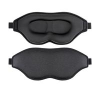 HAGJII Masque De Sommeil Pondéré Pour Un Occultation Totale, Masque De Nuit Pour Les Personnes Dormant Sur Le Côté, 3D Cache Yeux Pour Hommes Et Femmes(Noir)