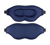 HAGJII Masque De Sommeil Pondéré Pour Un Occultation Totale, Masque De Nuit Pour Les Personnes Dormant Sur Le Côté, 3D Cache Yeux Pour Hommes Et Femmes(Bleu)
