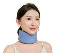 HAGJII Mousse à Mémoire De Forme Minerve Pour Soulager La Douleur Collier cervical Souple Réglable Soutien cervical Pour Stabilise Les Vertèbres Pour Dormir(Bleu,M)