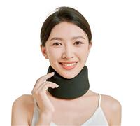 HAGJII Mousse à Mémoire De Forme Minerve Pour Soulager La Douleur Collier cervical Souple Réglable Soutien cervical Pour Stabilise Les Vertèbres Pour Dormir(Noir,L)